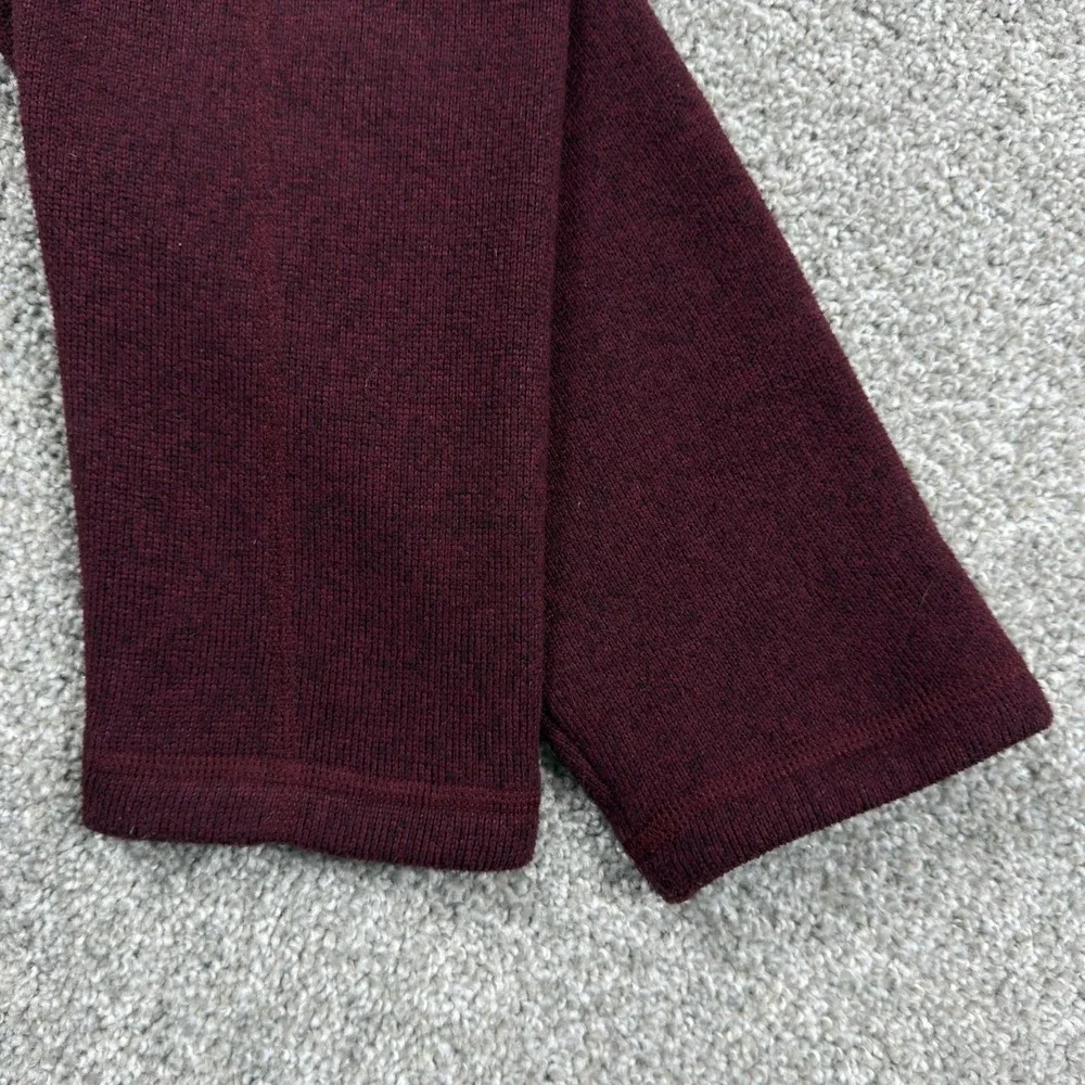 The North Face Leo Sweater Mens L Burgundy 1/4 Zip Fleece Pullover NF0A2SUX